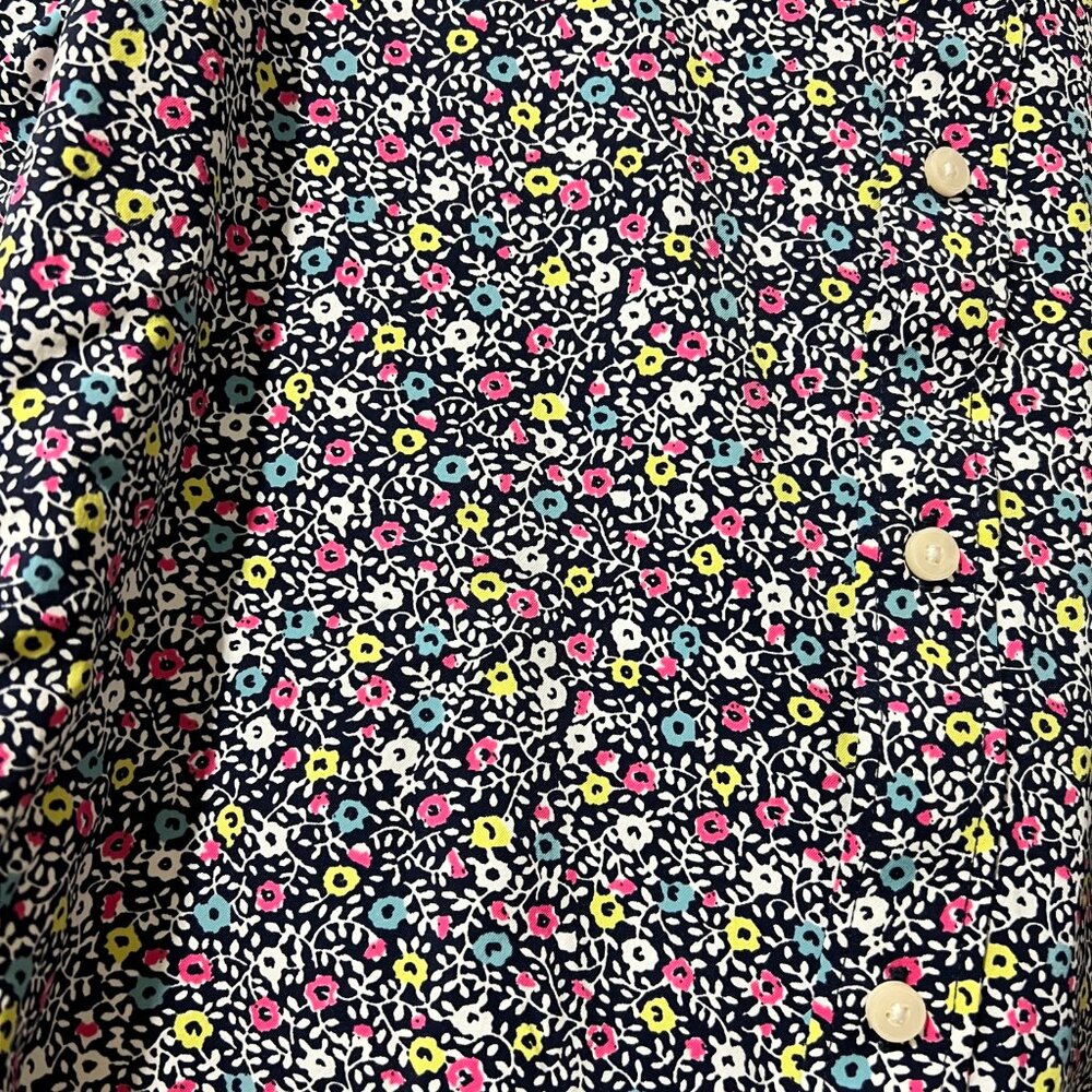 🌿 UNTUCKit Garganega Men's Navy Floral Short Sleeve Button-Up Shirt - XL - Picture 4 of 9